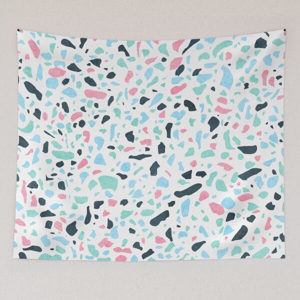 Item preview, Terrazo memphis vintage pastel azul verde rosa blanco designed and sold by Sylvain Combe.