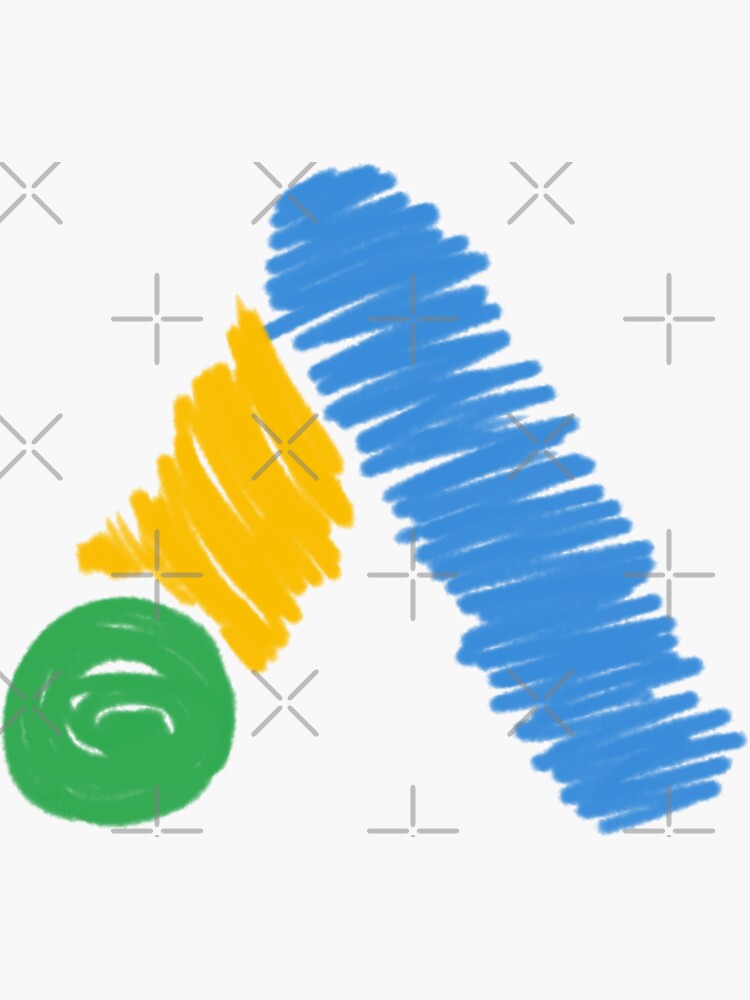 "Google Ads Pencil Drawing white background" Sticker for Sale by