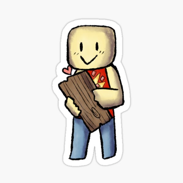 Woodreviewer Sticker By Evilartist Redbubble - roblox woodreviewer