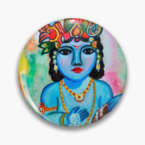 Item preview, Natkhat Bal Krishna colorful watercolor designed and sold by artbymanjiri.