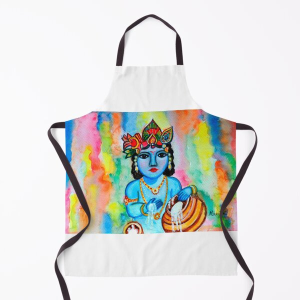 Item preview, Natkhat Bal Krishna colorful watercolor designed and sold by artbymanjiri.
