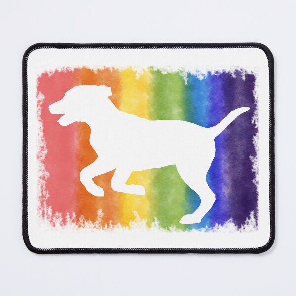 Item preview, Rainbow dog silhouette designed and sold by PellSilversmith.