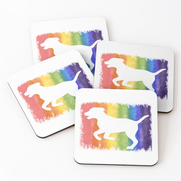 Item preview, Rainbow dog silhouette designed and sold by PellSilversmith.