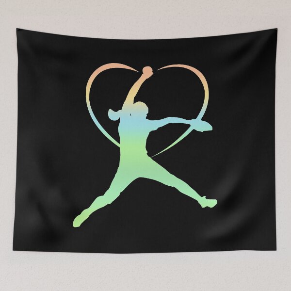Item preview, Softball Rainbow Pitcher Women Fastpitch Softball designed and sold by MichelSorour.