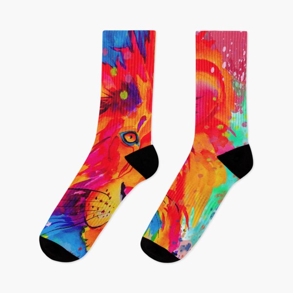 Item preview, Pop art, abstract colorful lion, lion face designed and sold by Anke Franikowski.