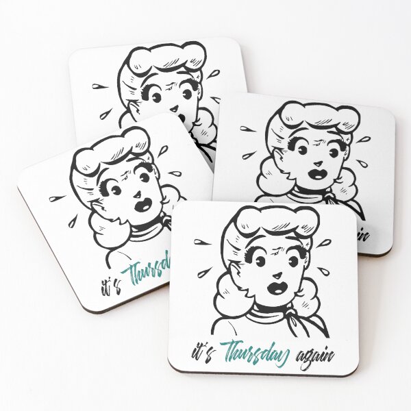 Item preview, It's Thursday again - Cool Retro Design for T-shirts, iPhone Cases, Stickers and Other Accessories designed and sold by Ridiculam Toga.