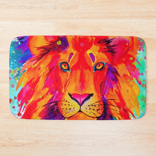 Item preview, Pop art, abstract colorful lion, lion face designed and sold by Anke Franikowski.