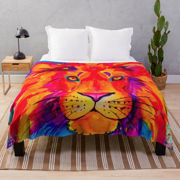 Item preview, Pop art, abstract colorful lion, lion face designed and sold by Anke Franikowski.