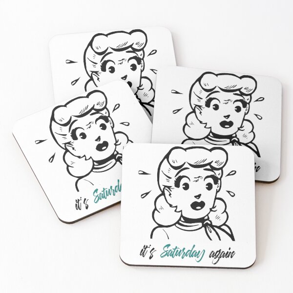 Item preview, It's Saturday again - Cool Retro Design for T-shirts, iPhone Cases, Stickers and Other Accessories designed and sold by Ridiculam Toga.