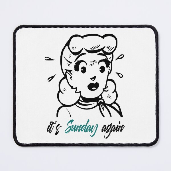 Item preview, It's Sunday again - Cool Retro Design for T-shirts, iPhone Cases, Stickers and Other Accessories designed and sold by Ridiculam Toga.