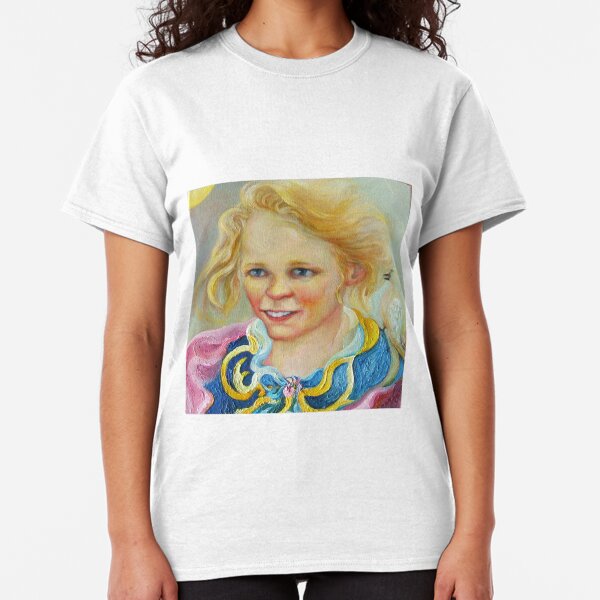 PORTRAIT OF YOUNG GRACE, WITH SPEAKING BIRD Classic T-Shirt
