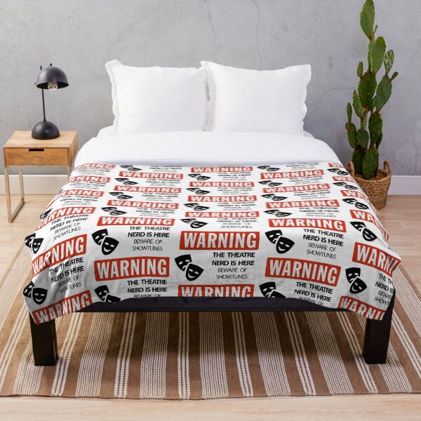 WARNING Theatre Nerd Throw Blanket