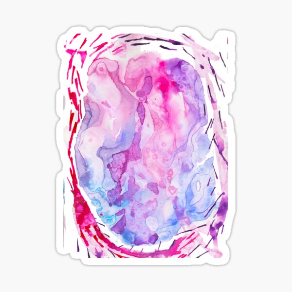 Watercolor Unicorn Dreams - Abstract Pattern Sticker
