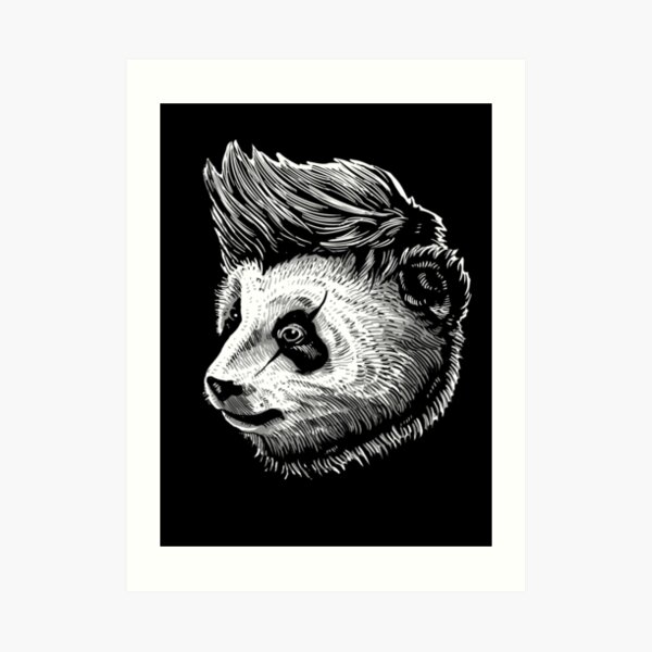 funky panda Art Print