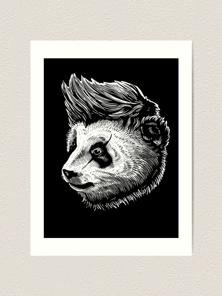 Alternate view of funky panda Art Print