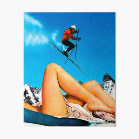 Skiing Time Art Board Print