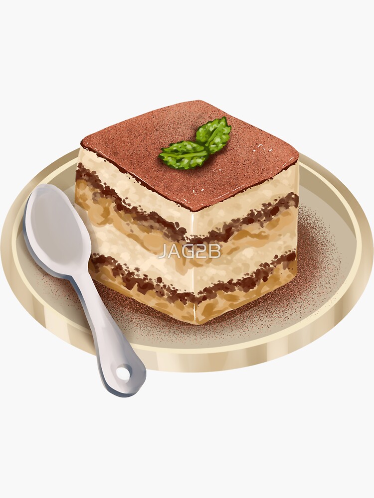 "Tiramisu drawing (traditional italian cuisine)" Sticker for Sale by