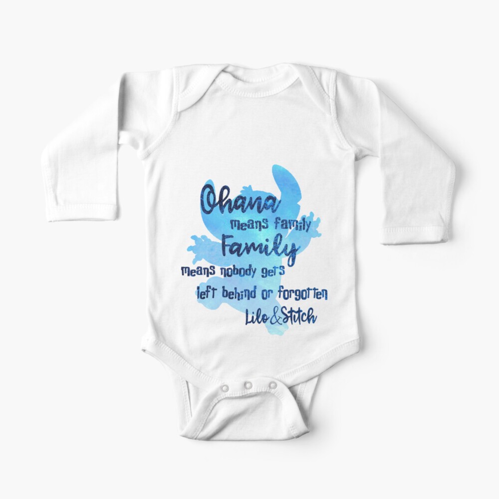 Ohana Means Family Baby One Piece By Vixygeek Redbubble