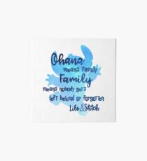 Ohana Means Family Art Board