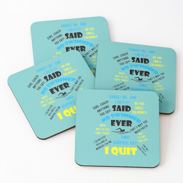 Item preview, Swimming Quotes Said No Swimmer Ever Blue designed and sold by EugenieRausch.