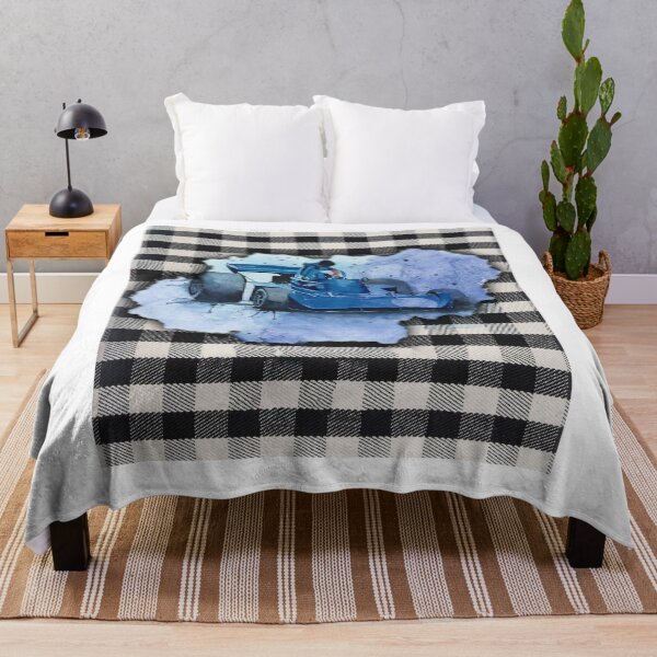 Item preview, Race Car Art Black Plaid Pattern designed and sold by Lewerenz.