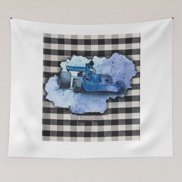 Item preview, Race Car Art Black Plaid Pattern designed and sold by Lewerenz.