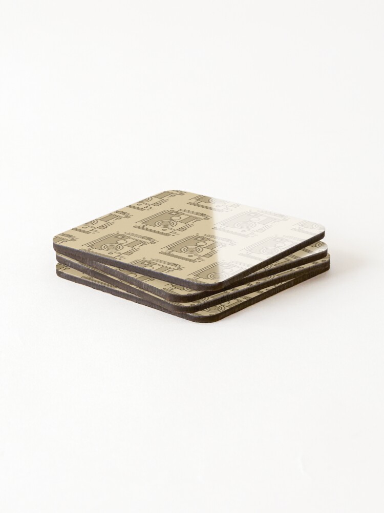 Thumbnail 4 of 5, Coasters (Set of 4), Geometric Camera designed and sold by RomiEA.