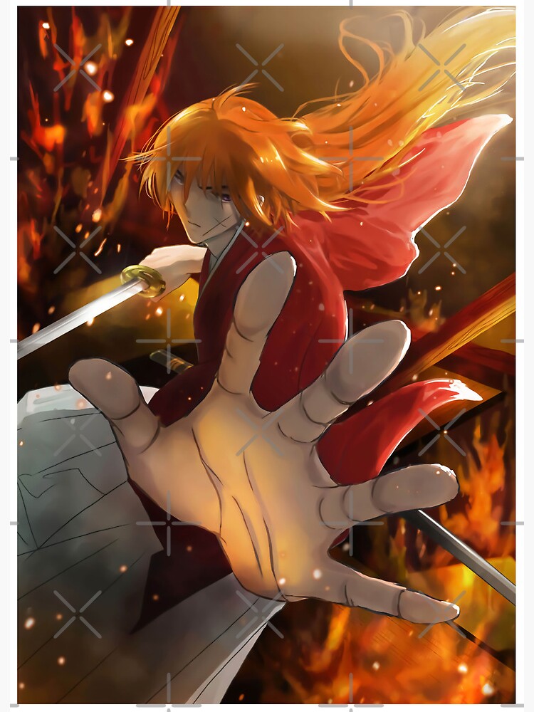 Himura Kenshin Rurouni Kenshin Manga | Art Board Print