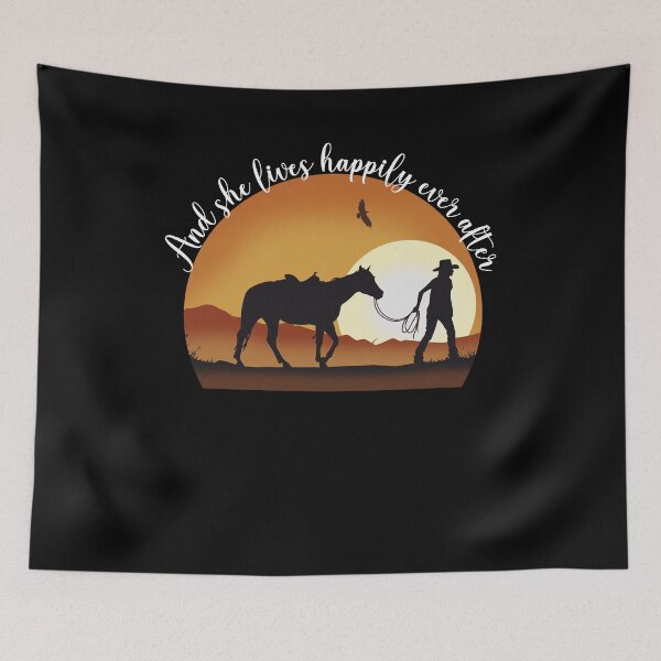Item preview, And She Lives Happily Ever After horse lover funny cute vintage designed and sold by elizabethdawnn.