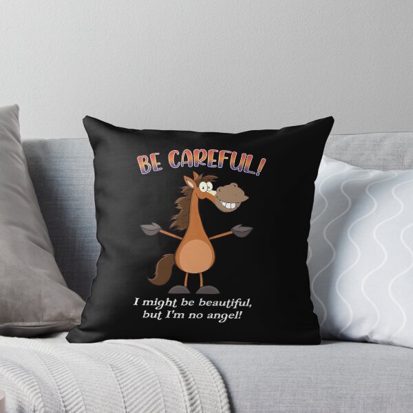 Item preview, Be Careful I Might Be Beautiful But I'm No Angel saying humor cute designed and sold by elizabethdawnn.