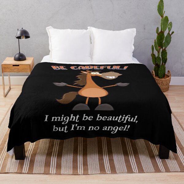 Item preview, Be Careful I Might Be Beautiful But I'm No Angel saying humor cute designed and sold by elizabethdawnn.