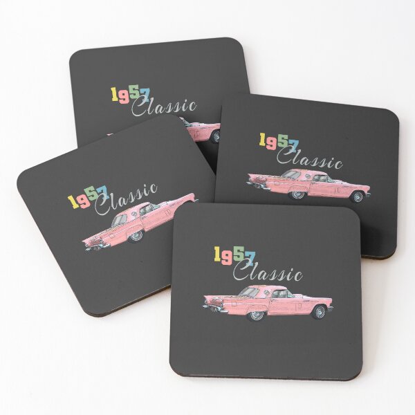 Item preview, Classic Cars, 1957 TBird, Pink TBird, Opera Window, 1950s, Vintage Sports Car, Retro Design designed and sold by classic car craze.