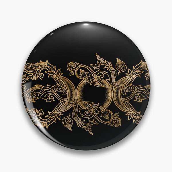 Item preview, Triple Moon - Triple Goddess - Black and Gold designed and sold by k9printart.