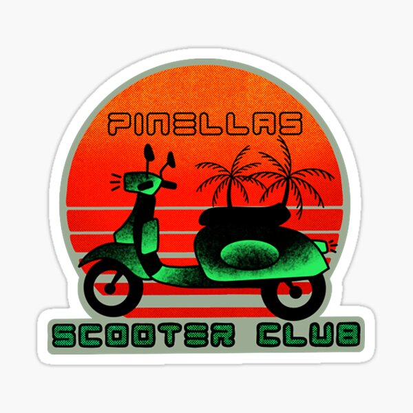 "Pinellas Scooter Club " Sticker for Sale by Loemsu0923 Redbubble