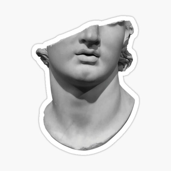  Abstract Greek Statue Bust Sticker - Cool Abstract Greek  Mythology Sticker - Premium Quality Vinyl Bumper Stickers 2-Pack, 5-Inch  on Widest Side