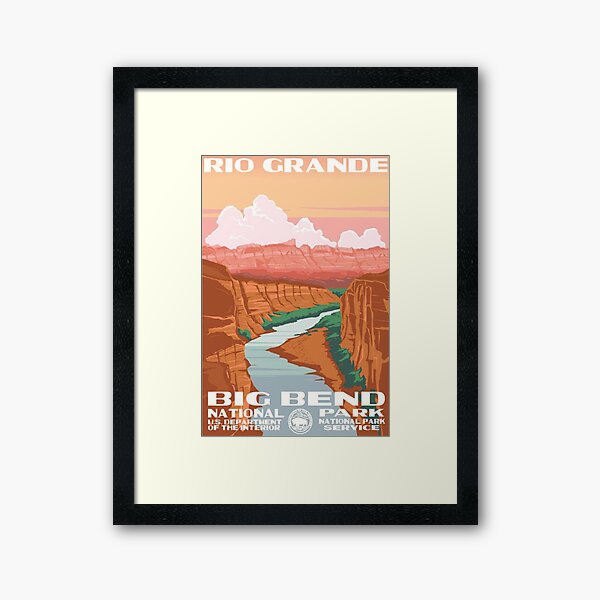 Item preview, Big Bend National Park Rio Grande Vintage Travel Decal designed and sold by MeLikeyTees.