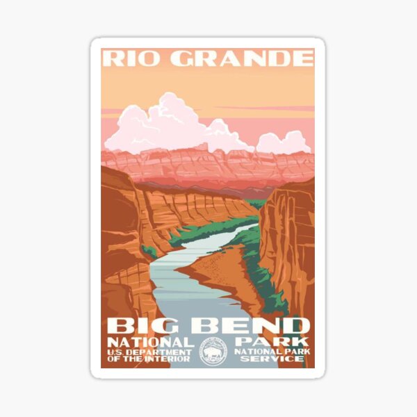 Big Bend National Park Rio Grande Vintage Travel Decal Sticker