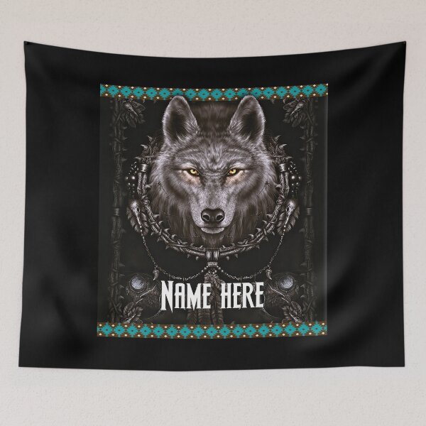 Item preview, Wolf Dreamcatcher Native american Listen To The Wind It Talks Listen To The Silence designed and sold by EugenieRausch.