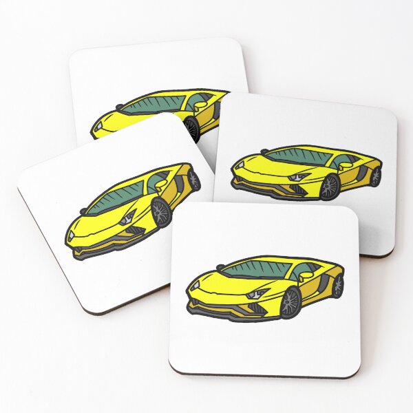 Item preview, Draw of yellow italian supercar designed and sold by JAG2B.