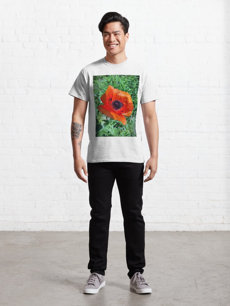 Alternative Ansicht von Große Mohnblüte Classic T-Shirt
