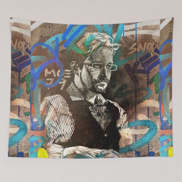 Item preview, Snowden Colorful Graffiti Art Banksy  designed and sold by WE-ARE-BANKSY.