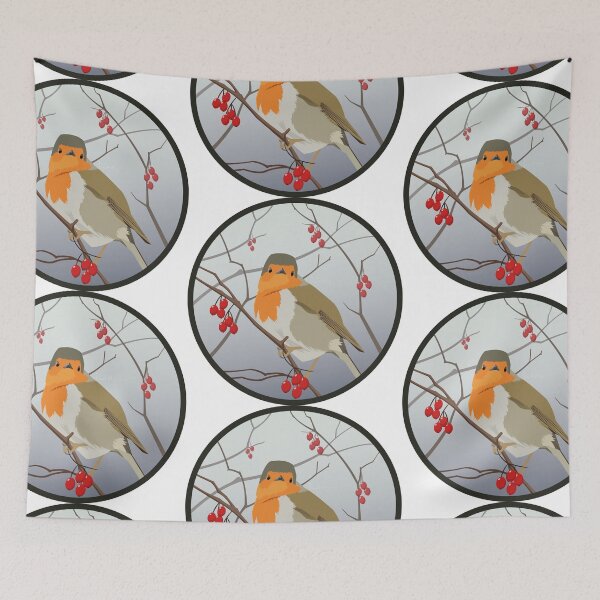 Item preview, European Robin Vector Art designed and sold by DHeyDesigns.