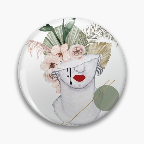 Item preview, woman head with flowers designed and sold by JAG2B.