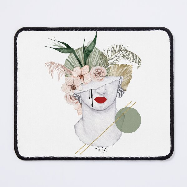 Item preview, woman head with flowers designed and sold by JAG2B.