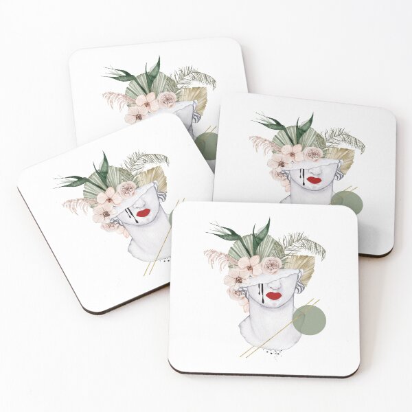 Item preview, woman head with flowers designed and sold by JAG2B.