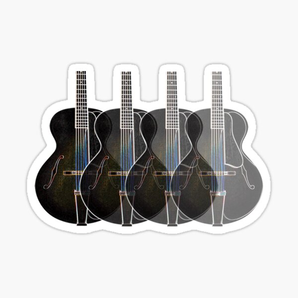 Four Jazz Guitars Sticker