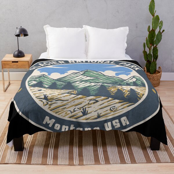 Item preview, Glacier National Park Vintage Mountains designed and sold by JordanHolmes.