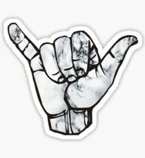 White Marble Shaka Sticker