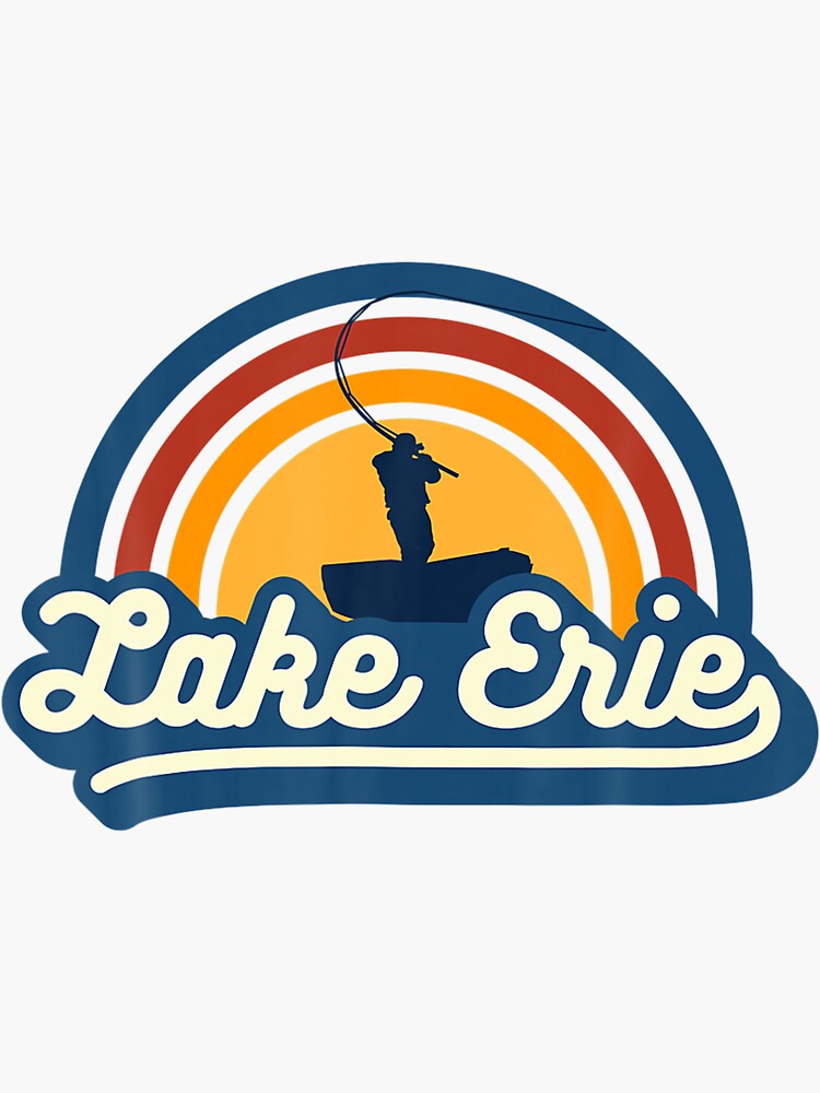 "Lake Erie Boating Vintage Fishing" Sticker for Sale by NikkiDubois