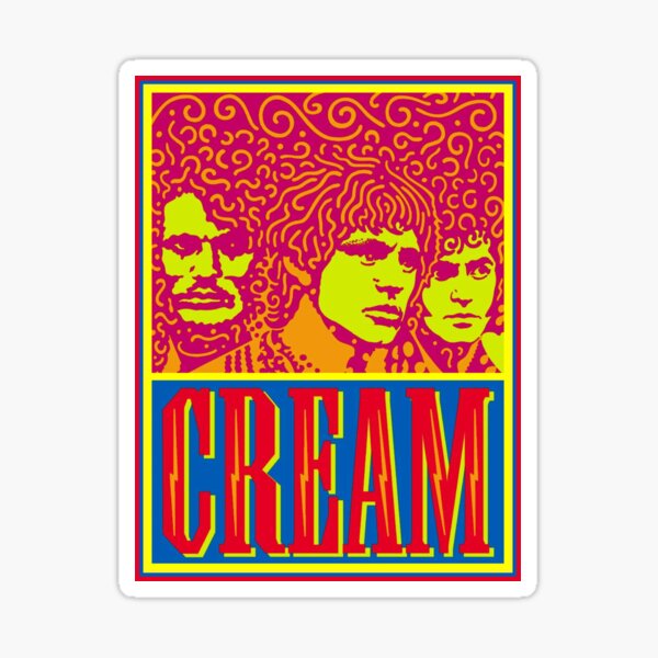 "Cream Band" Sticker for Sale by hamehube Redbubble